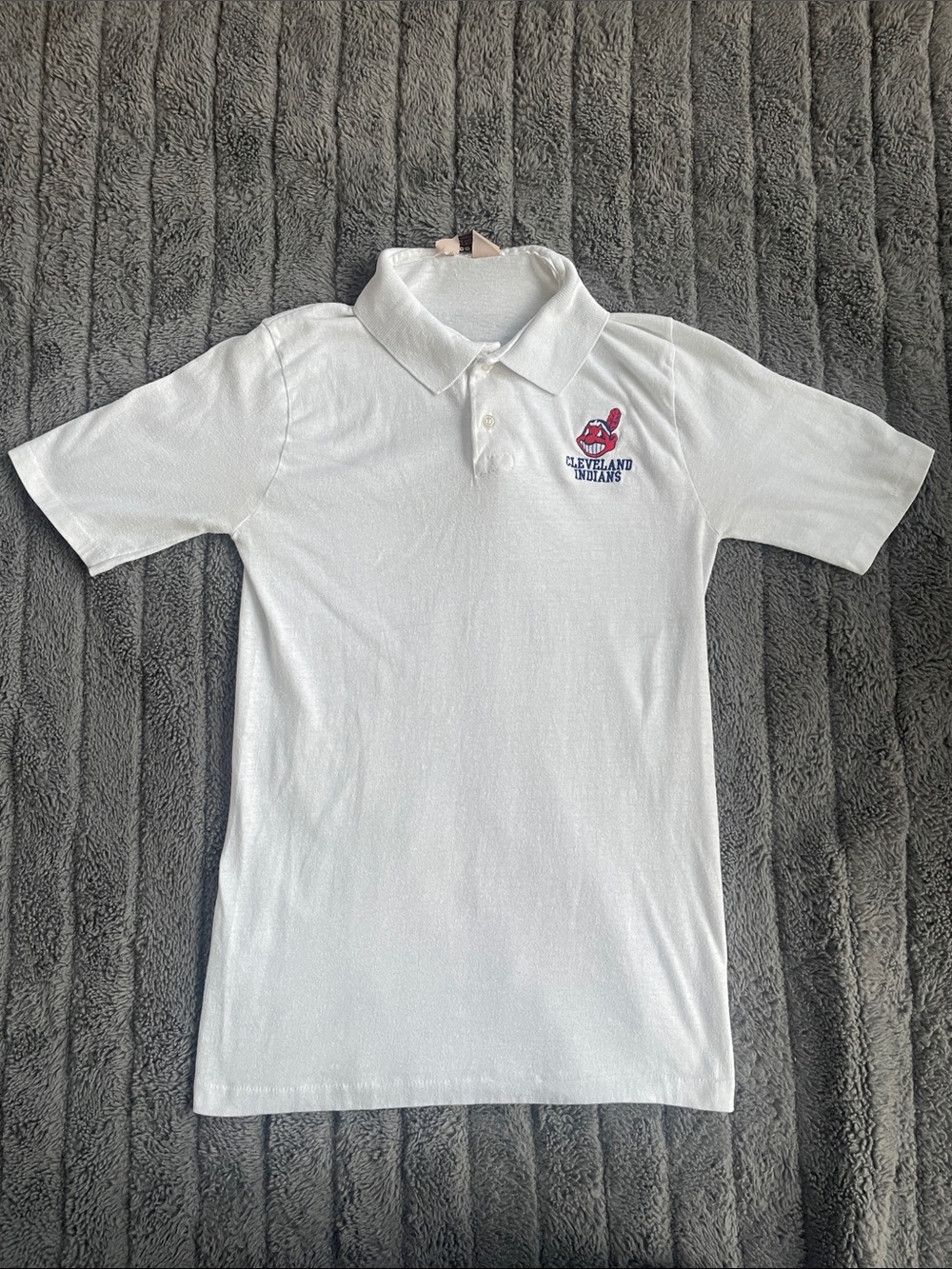 Cleveland Indians White Polo Shirt